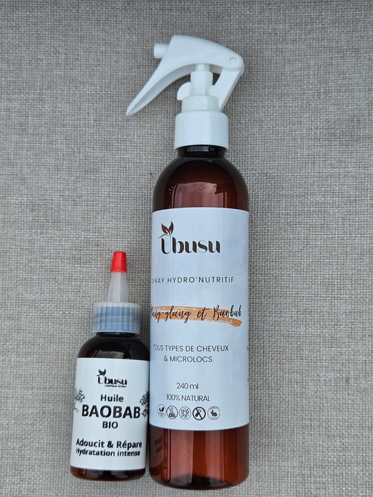 Pack UBUSU – Spray + Huile de Baobab