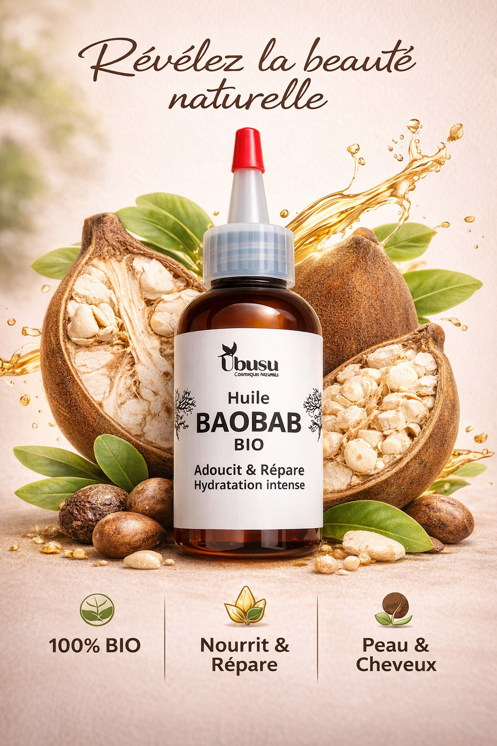 Huile de Baobab Bio - 60 ml